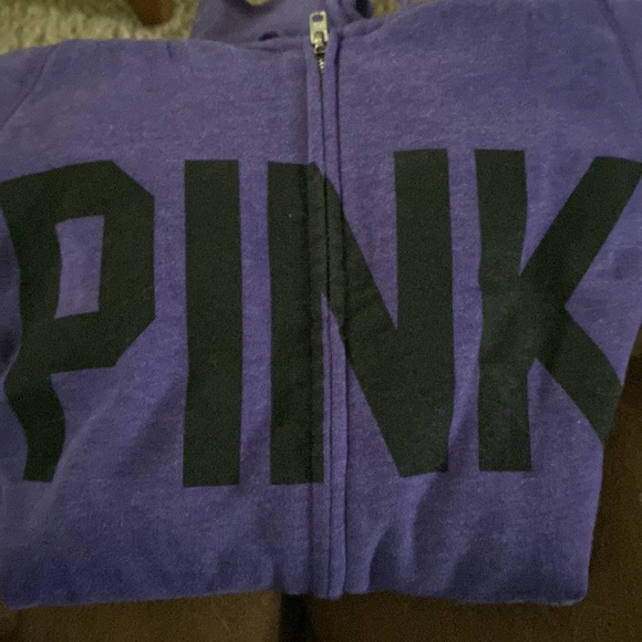 NWOT Victorias Secret PINK hooded sweatshirt purple - Picture 4 of 6
